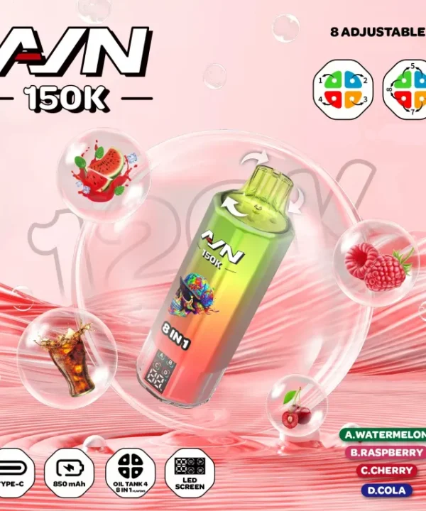 Alternative view of AIVONO AIM AVN 150K Puffs 8 IN 1 LED Display Disposable Vape Bulk Buy Wholesale