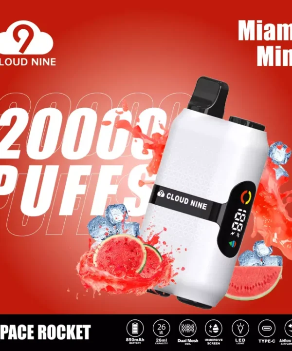 Alternative view of CLOUD NINE D33 20000 Puffs Dual Mesh Immersive Screen 20k Wholesale Disposable Vapes