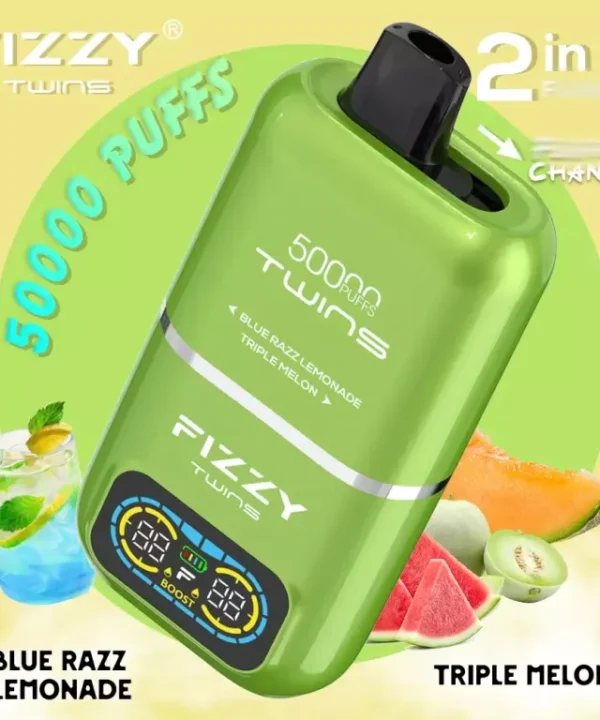 Alternative view of Fizzy Twins 50000 Puffs Double Taste Dual Tank 50K Disposable Vapes