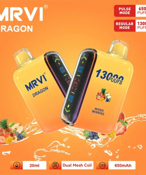 Alternative view of MRVI Dragon 13000 Puffs Dual Mesh Digital Screen 13k Wholesale Rechargeable Disposable Vapes