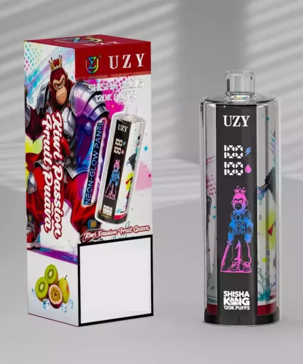 Alternative view of UZY SHISHA HOOKAH KING 120000 Puffs 120K Disposable Vapes Wholesale Bulk Buy Smart Screen