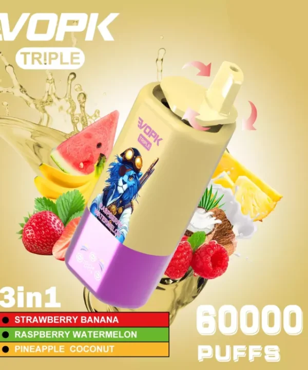 Alternative view of VOPK TRIPLE 60000 Puffs 3-in-1 Tastes 60K Wholesale Rechargeable Disposable Vapes