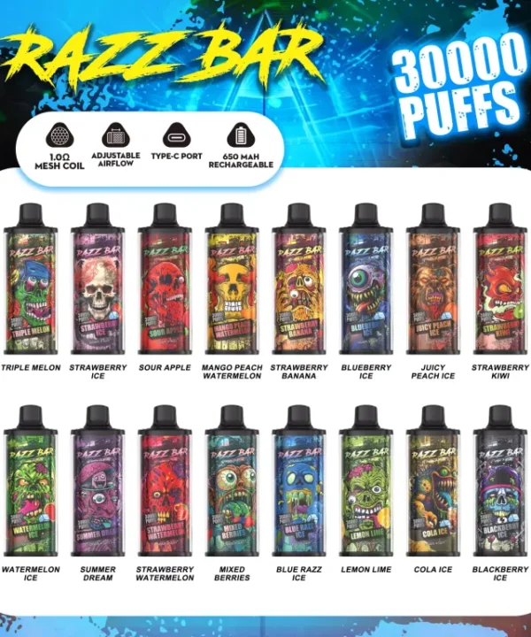 Alternative view of RAZZ BAR 30000 Puffs Disposable Vape Wholesale