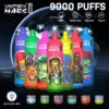 Vapen Mars 9000 ühekordne e-sigaret LED valgusega 9000 mahvi USB-C laadimisega