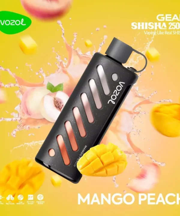 Vozol Gear Shisha 25000 mahvi ekraaniga vape küljelt